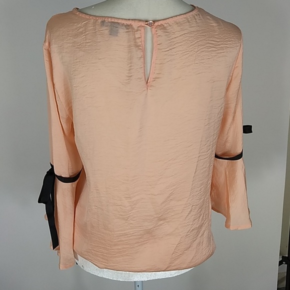 Women's 3/4 tops Peach with Ribbons - Picture 4 of 8